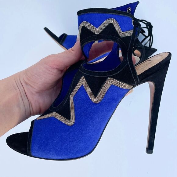 Aquazzura Neiman Marcus Sexy on the Beach Heels size 38.5 - 8.5 - Picture 1 of 8
